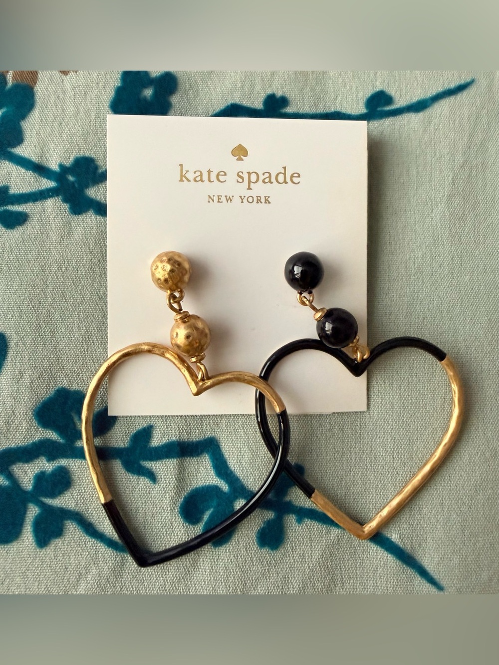 NWT Kate Spade My Precious Asymmetrical Heart Earrings